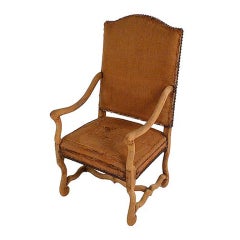 Louis XIII style armchair in washed oak