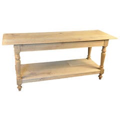 French 19th Century Draper Table In Bleached Oak