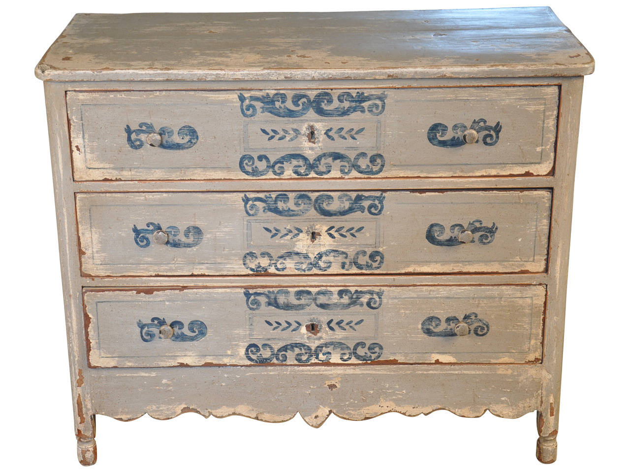 Mid 19th Century Spanish Commode in Painted Wood