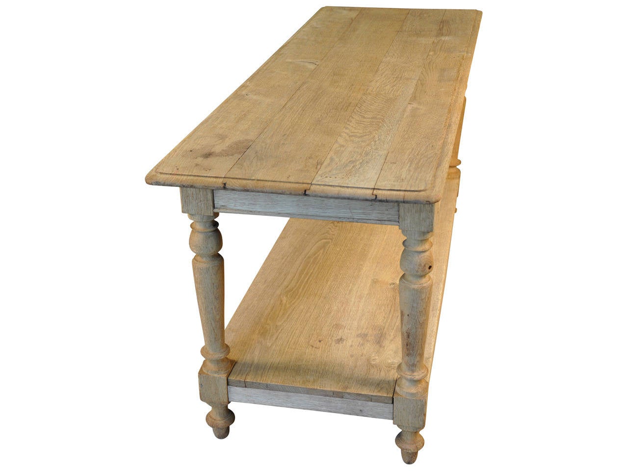 French 19th Century Draper Table In Bleached Oak In Good Condition In Atlanta, GA
