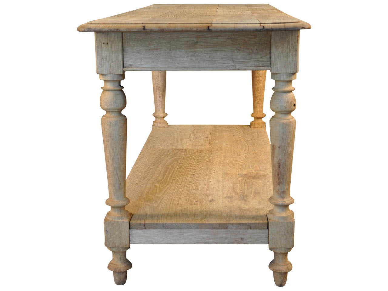French 19th Century Draper Table In Bleached Oak 1