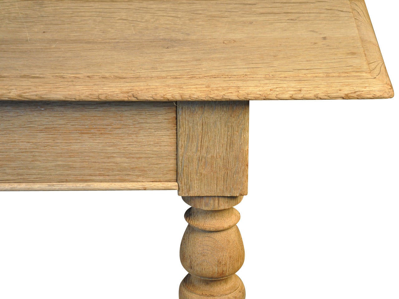 French 19th Century Draper Table In Bleached Oak 3