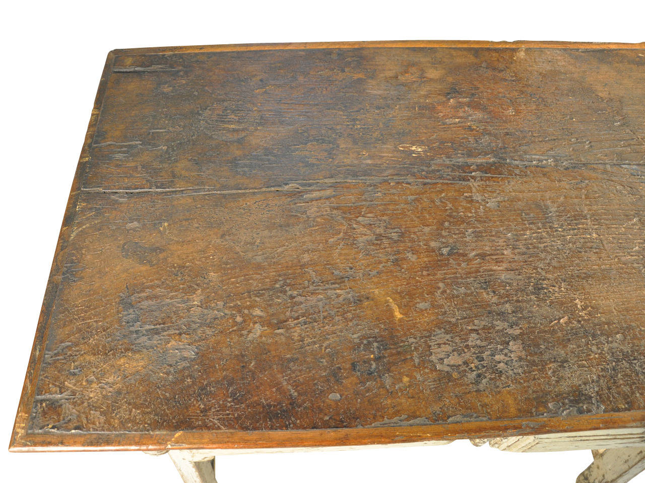 18th Century Spanish Primitive Farm Table - Work Table in Painted Wood