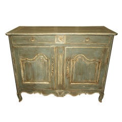 Late 18th Century Louis XV Style French Buffet in Painted Wood