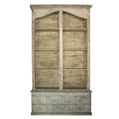 Large French Bookcase in Painted Wood