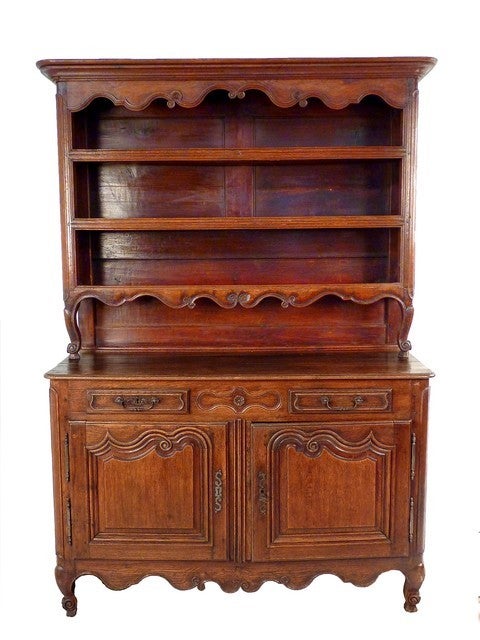 Louis XV Style Provencal Vaisselier in Heavy Oak from the South of France

Keywords: buffet server sideboard shelves hutch deux corps vaisselier antique kitchen dining table