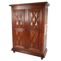 Late 18th Century Italian Louis XIII Style Armoire in Walnut