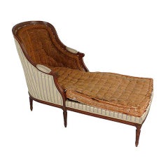 Antique French Louis XVI Style Day Bed in Mahogany