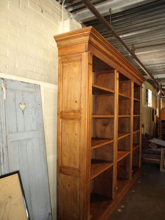 Pine Exceptionally Large 19th Century Directoire Style Bookcase