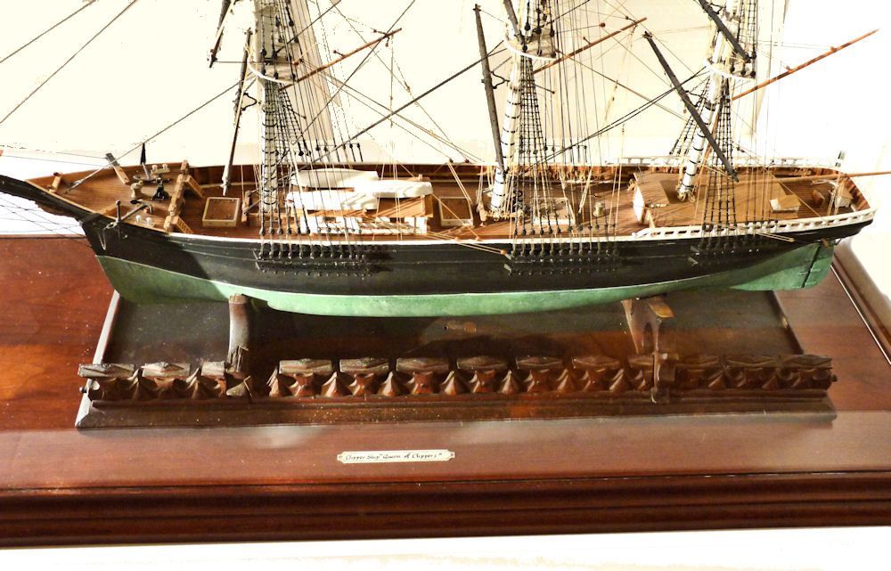 Cased Hand Made Nautical Ship Model of Famous Clipper Ship For Sale 3