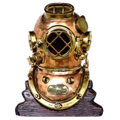 Used Historic Navy Diver's Nautical 1943 Schrader MK V Dive Helmet