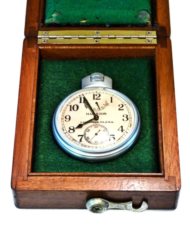 American Hamilton WW II  M 22 Nautical Chronometer Navigation Watch For Sale