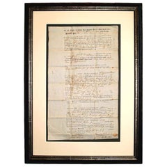 AuthenticFramed  Bill of Sale For Yacht  Cleopatra's Barge 1843