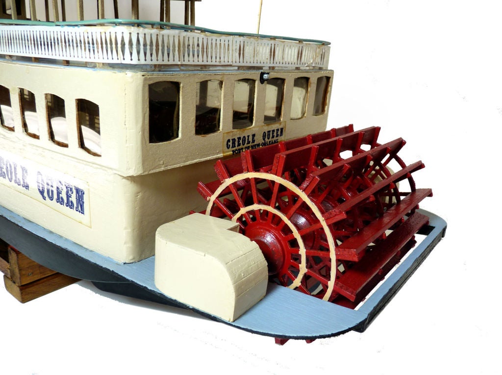 20th Century Vintage Creole Queen Paddle-wheel Nautical Toy Operating Model