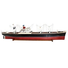 Vintage C3 Nautical Toy Model Cargo Ship Radio Control