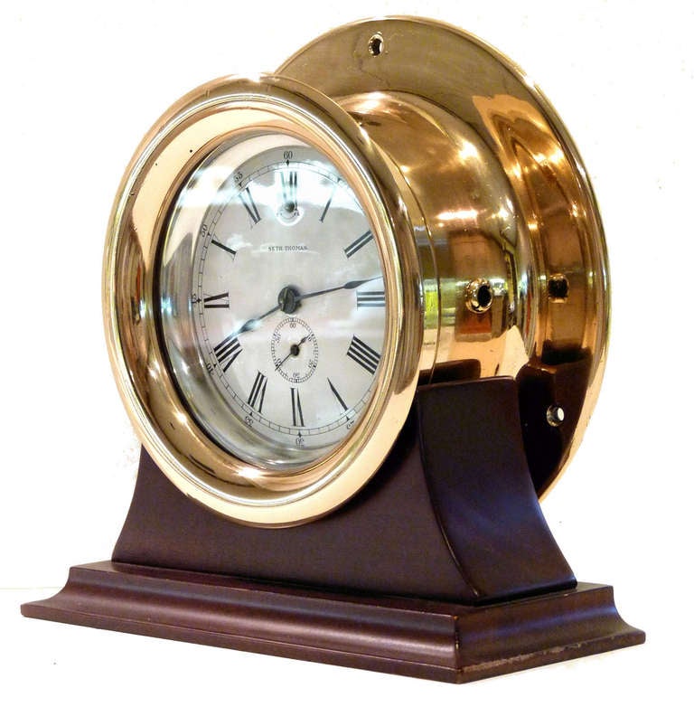 19th Century Unique Seth Thomas Side Wind Lever Ships Chronometer For Sale