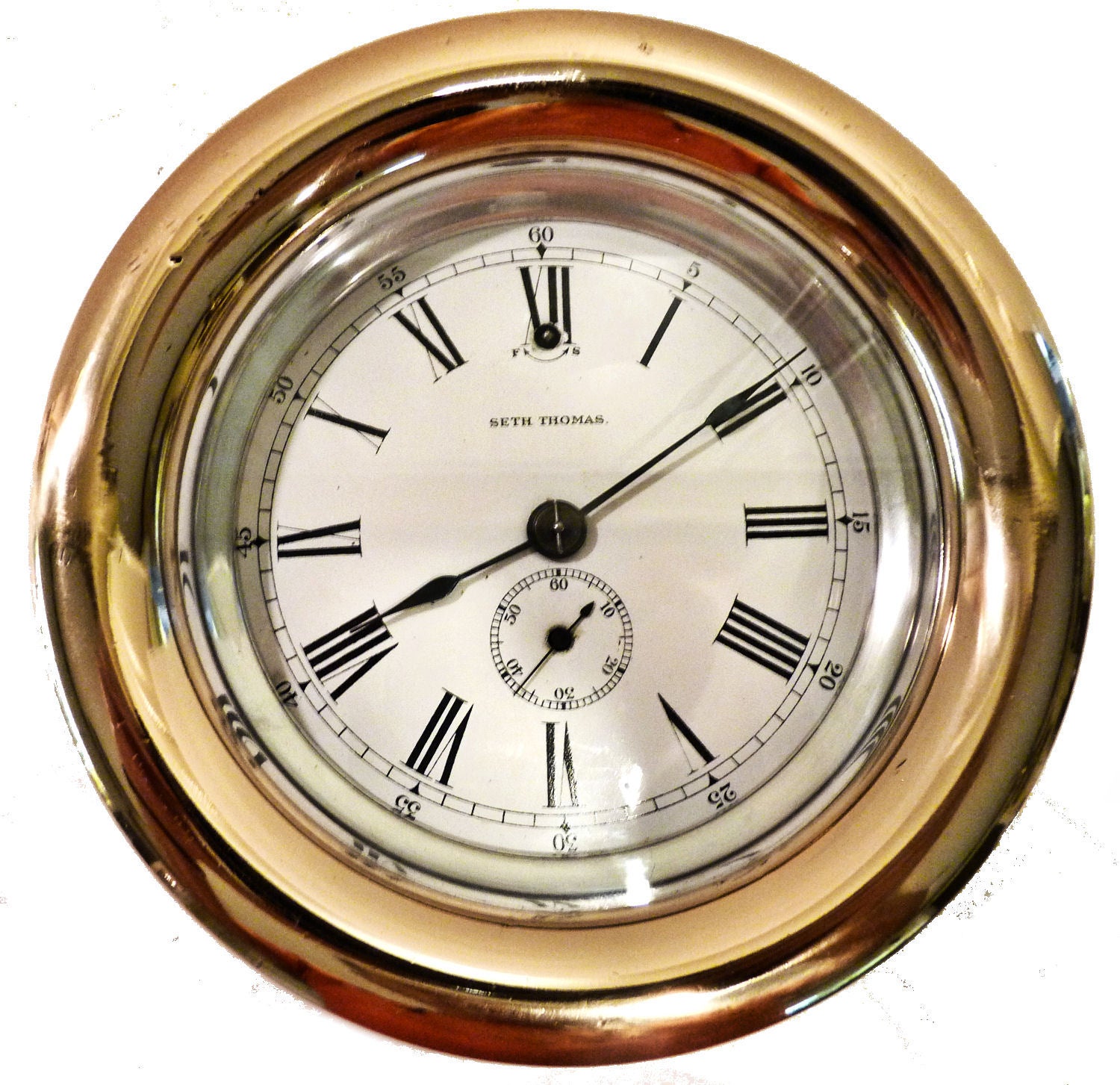 Unique Seth Thomas Side Wind Lever Ships Chronometer For Sale