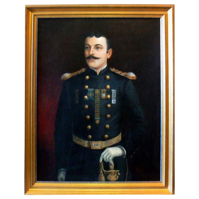 Oil Portrait of Captain New York Militia Signed & Dated 1894 For Sale