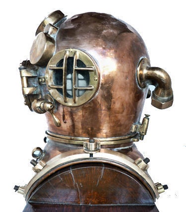 Mid-20th Century 1943 Miller-Dunn Navy Mk V Nautical Dive Helmet - Famous Diver