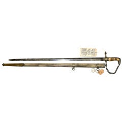 Used Non Regulation Officer's Sword White Brass Hilt Ca 1830-1850