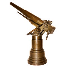 Antique Bronze US Submarine Nautical Deck Cannon Miniature Weapon