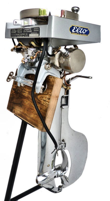 American Evinrude-Elto Rudder Twin Nautical Folk Art Outboard Motor 1922
