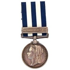 Antique Named British Naval General Service Medal, Alexandria, 1892 & Mini Archive