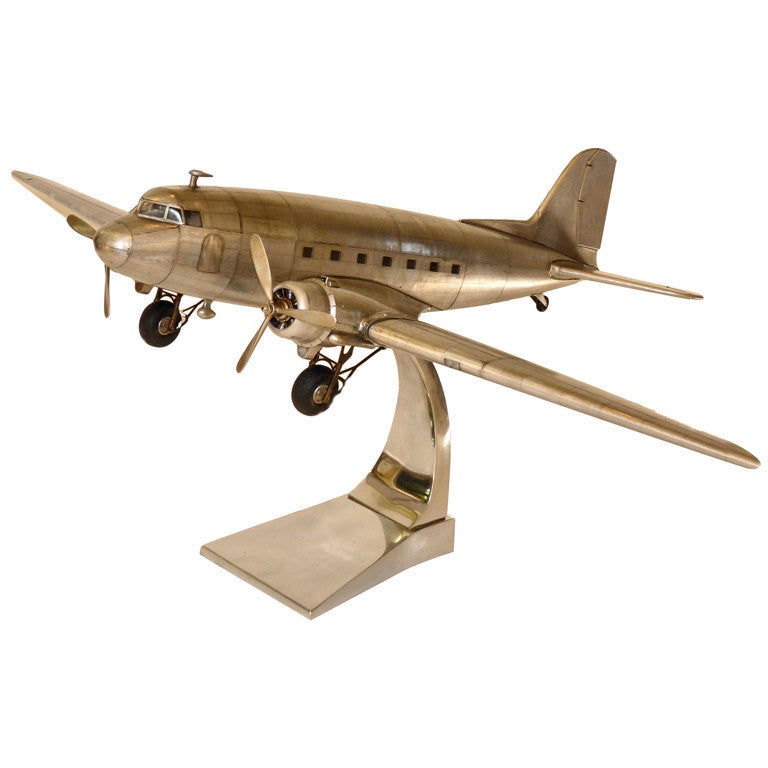 Accurately Detailed Model of Douglas DC 3 Airplane Aluminum Skin For Sale