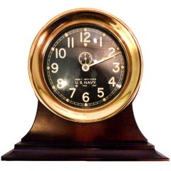 Rare Chelsea Nautical Navy Mark I Deck Clock Presenation Grade