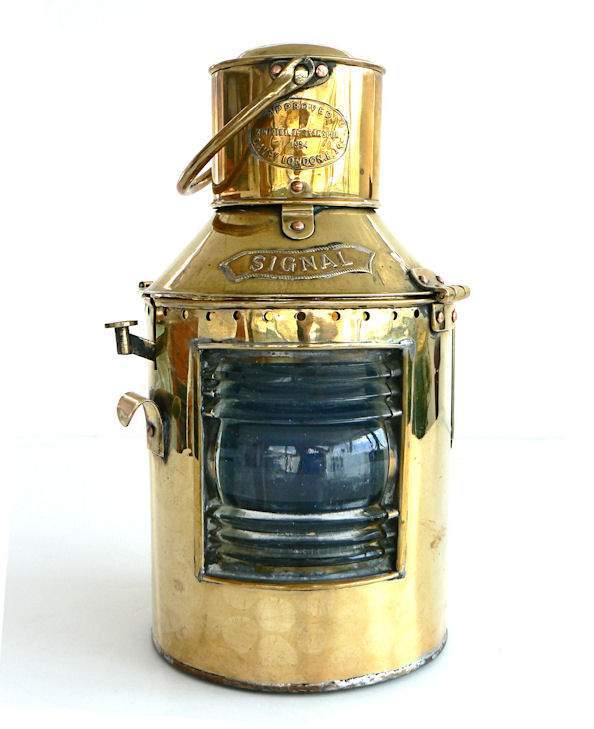 Antique DAVEY of London Nautical Signal Lamp