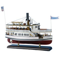 Antique Classic River Steam Boat Nautical Model Mystic Seaport's SABINO