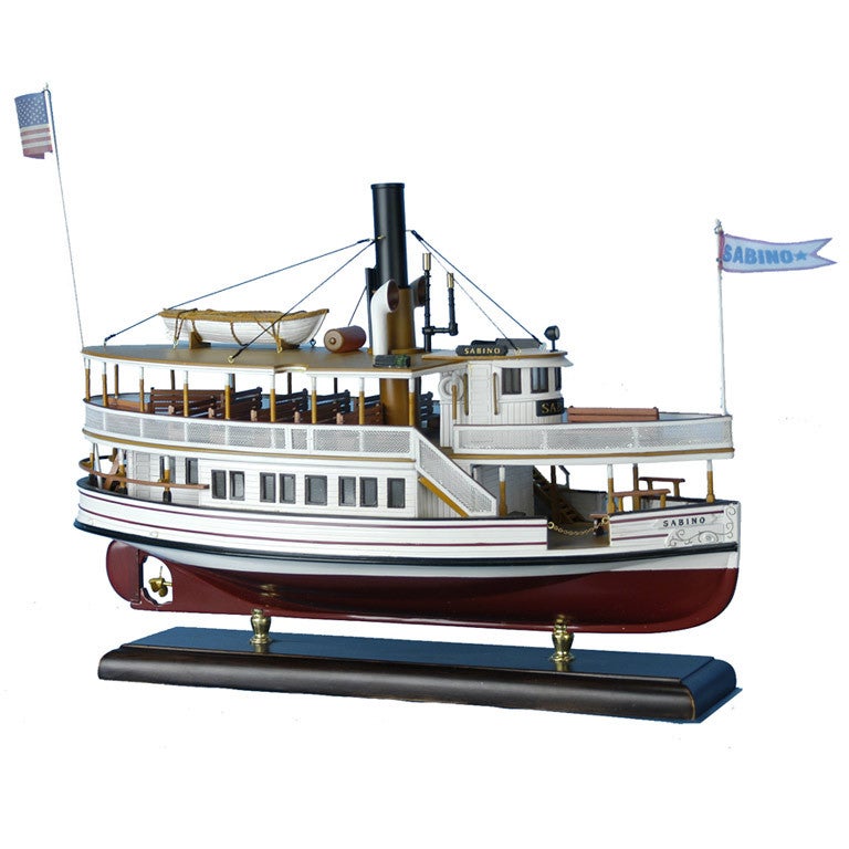 Classic River Steam Boat Nautical Model Mystic Seaport's SABINO For Sale