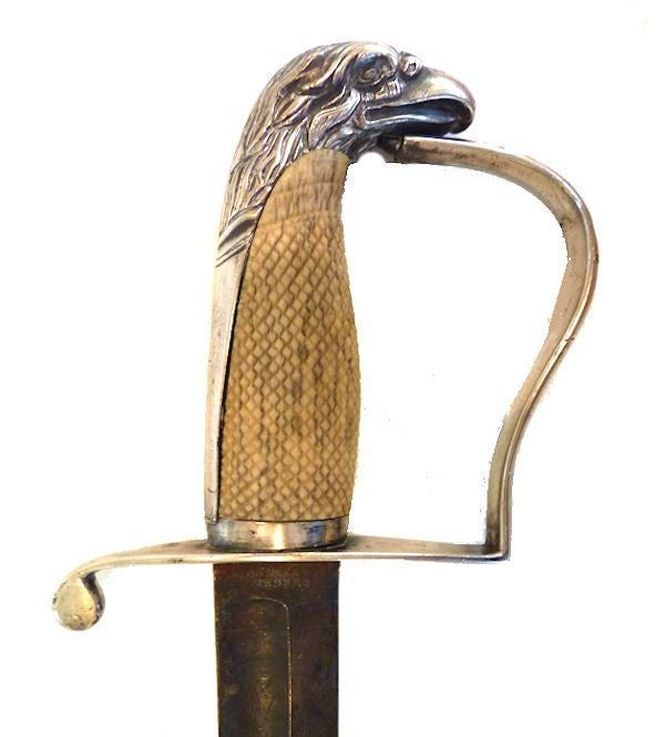 Gilt American Silver Hilt Eagle Head Saber - Sword - Weapon