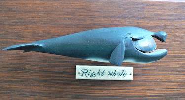 Ivory Vintage Carved Wood Five Spices Whale Display Nautical Folk Art For Sale