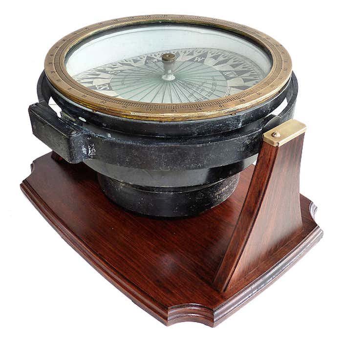 Lord Kelvin Bottomley and Baird Threaded Nautical Compass Display at ...