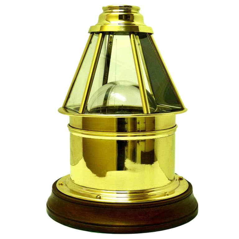 Polished Brass Nautical Skylight Compass Ships
 Binnacle For Sale