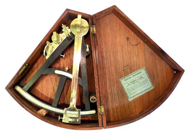 Presented is an ebony frame, ivory arc, antique sextant made under the little known mark of Spencer of London. This mark is rarely seen which makes this spectacular instrument all the more desirable. As listed in Webster' Registry of Instrument