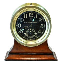 Vintage Nautical Ships Clock Rare U.S. Coast Guard  Pre WW II Mint