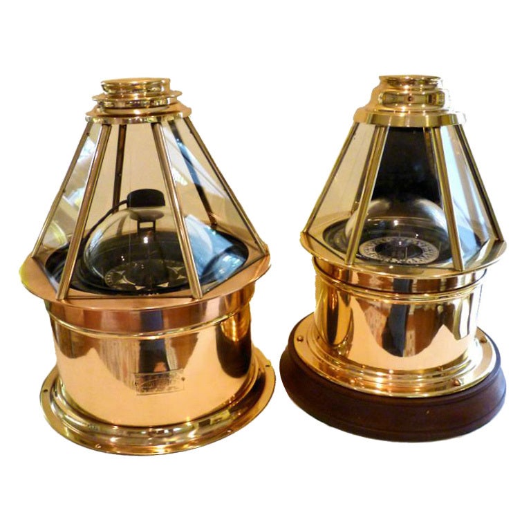 Giant Ships Nautical Skylight Binnacle Polished Brass For Sale