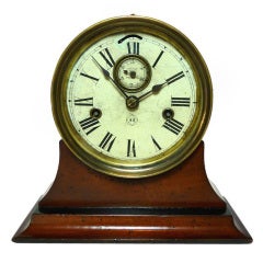 Antique Nautical Ships Double Wind Bridge Clock Dated 1878