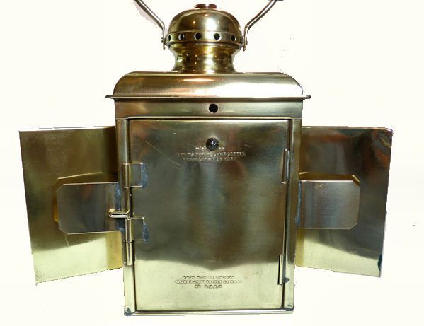 American Antique Perkins Marine Nautical Ship Kerosene Lamp For Sale