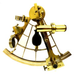 Antique Nautical Brass Presentation Quintant Sextant Spencer Browning