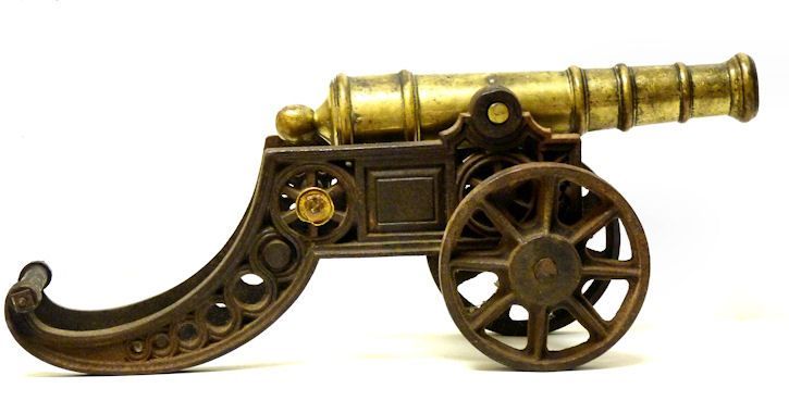 Signal cannons were used aboard ship and ashore to make salutes, to warn of danger, and to attract attention in the case of an emergency. They were also used to start yacht races.  These cannons were generally cast in the style of the period to