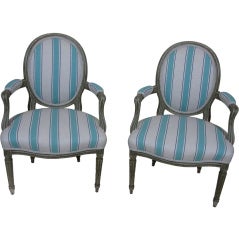Pair of Louis XVI Arm Chairs