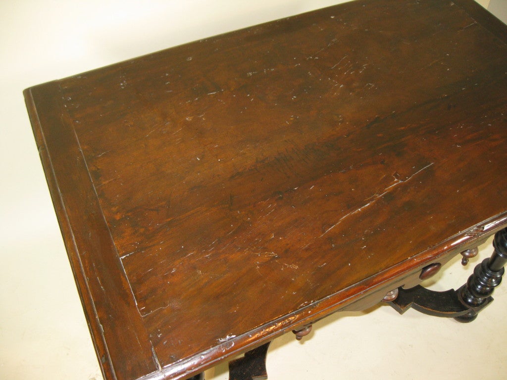 Walnut Baroque Side Table