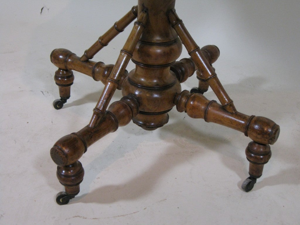 19th Century French Faux Bamboo Center Table