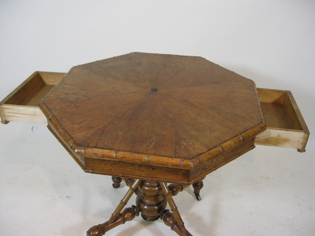 French Faux Bamboo Center Table 4