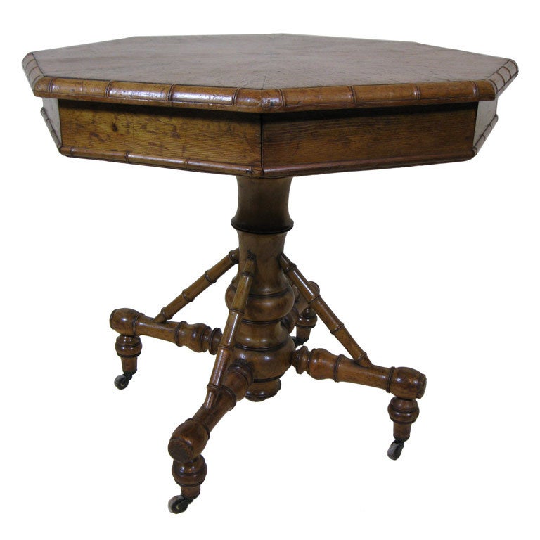 French Faux Bamboo Center Table