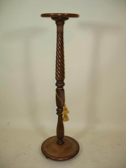English Mahogany Torchere