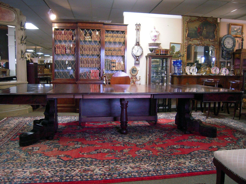 Impressive American Empire Banquet Table, ca. 1850 2